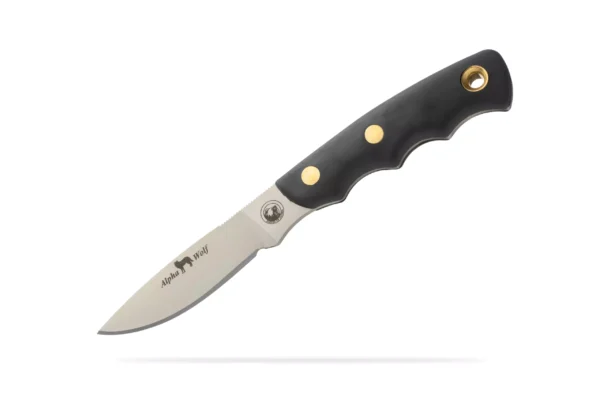 Alpha Wolf knife by Knives of Alaska with Suregrip handle and drop point blade