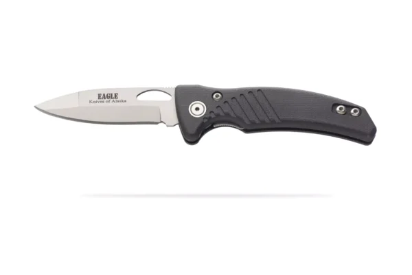 Eagle folding knife with black G10 handle and drop-point blade