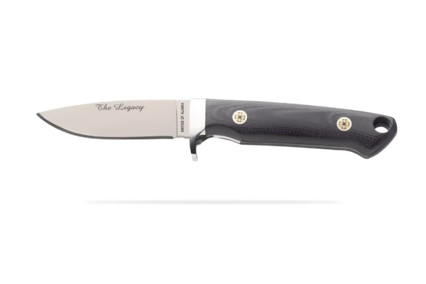 The Legacy knife with black G10 handle and Magnacut blade