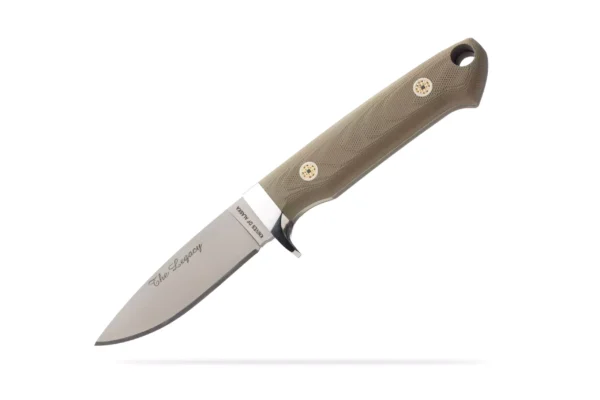 The Legacy knife by Knives of Alaska with olive G10 handle