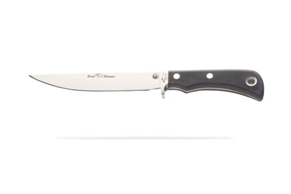 Magnum Boar Hunter knife with black Suregrip handle and D2 steel blade