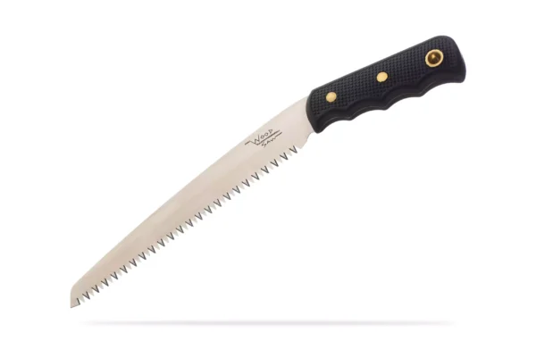 Knives of Alaska wood saw with black handle and SK5 steel blade